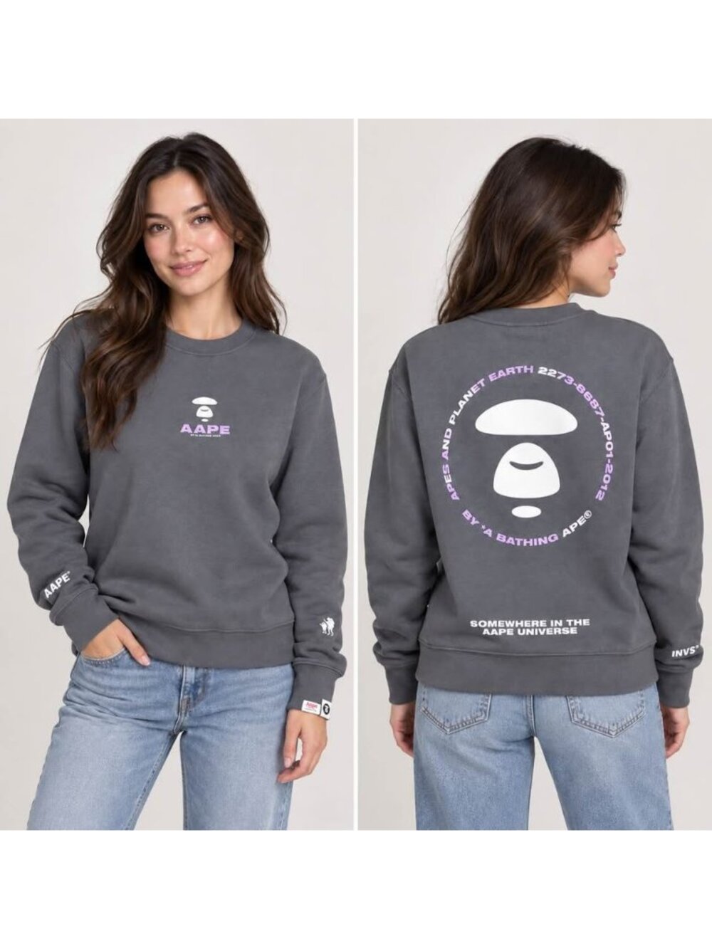 AAPE by A Bathing Ape Crewneck Sweatshirt – Small – NWT
